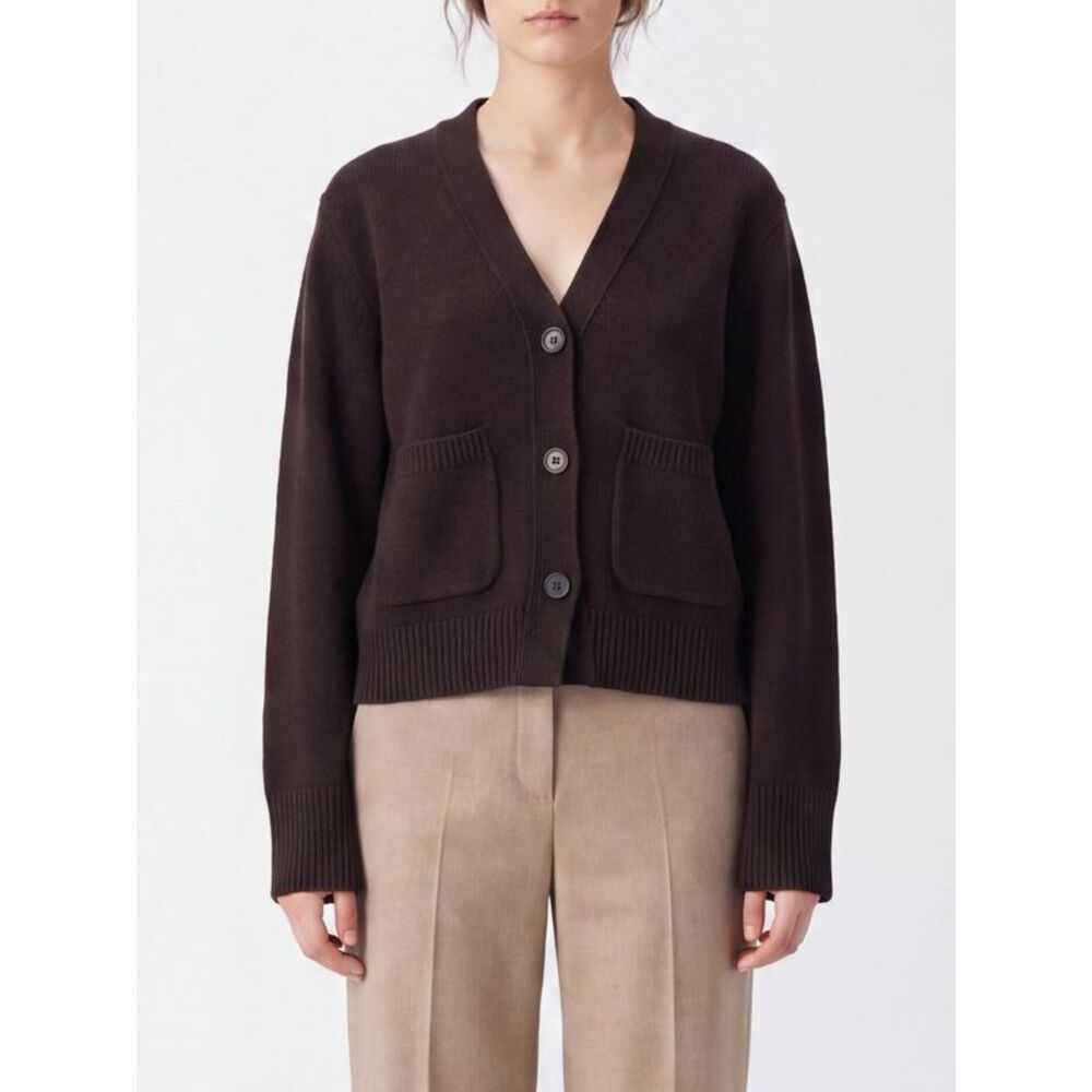 Lisa Yang Women Lisa Yang 100% Cashmere V-Neck Cardigan With Ribbed Trims